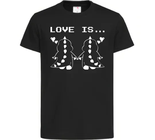 Детская футболка LOVE IS... (DYNO) Черный фото
