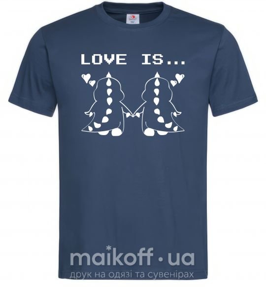 Мужская футболка LOVE IS... (DYNO) Темно-синий фото