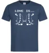 Мужская футболка LOVE IS... (DYNO) Темно-синий фото