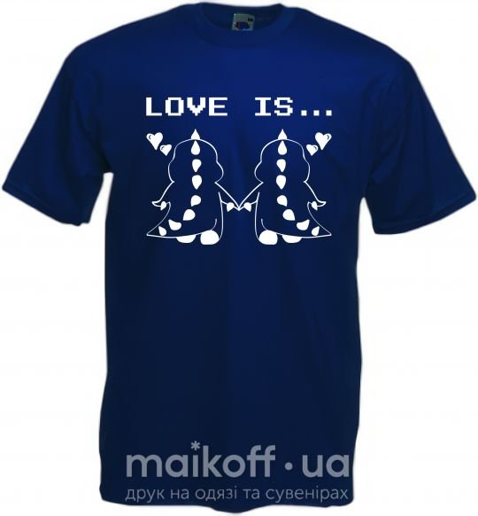 Мужская футболка LOVE IS... (DYNO) Глубокий темно-синий фото
