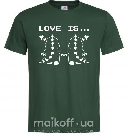 Мужская футболка LOVE IS... (DYNO) Темно-зеленый фото