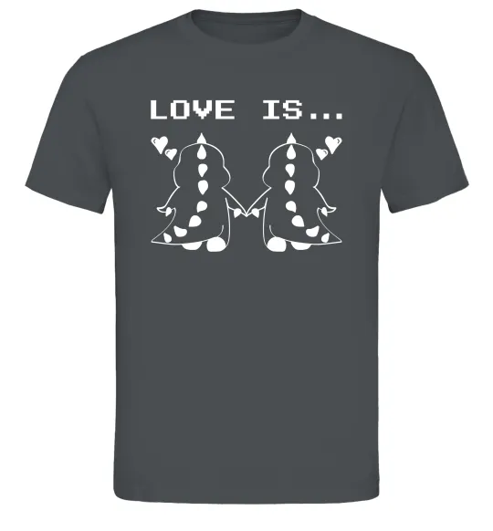 Мужская футболка LOVE IS... (DYNO) Графит фото