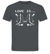 Мужская футболка LOVE IS... (DYNO) Графит фото