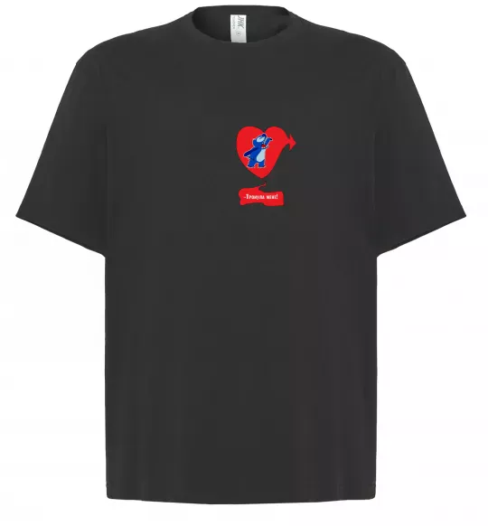 Футболка Оверсайз -Тронула мене! Стіч Черный фото