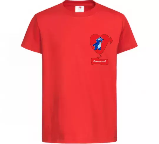 Дитяча футболка -Тронула мене! Стіч Червоний фото