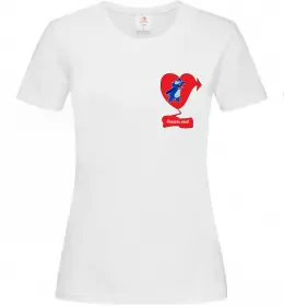 Женская футболка -Тронула мене! Стіч Белый фото