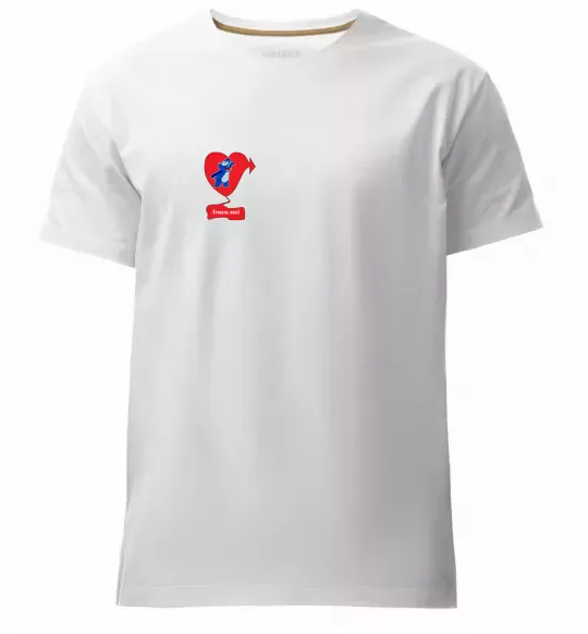 Мужская премиум футболка -Тронула мене! Стіч Белый фото