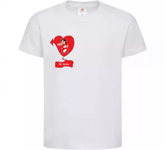 Детская футболка -Не трогала! Ліло Белый фото