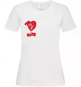 Женская футболка -Не трогала! Ліло Белый фото