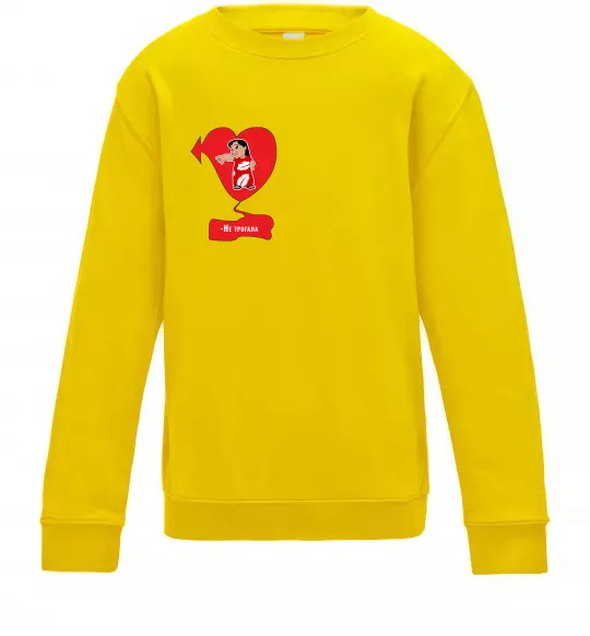 Детский Свитшот -Не трогала! Ліло Солнечно желтый фото