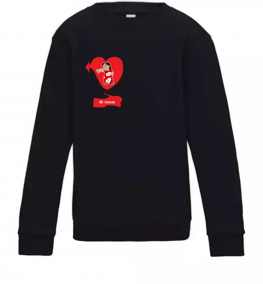 Детский Свитшот -Не трогала! Ліло Черный фото