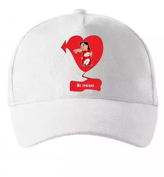 Кепка -Не трогала! Ліло Білий фото