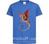 Дитяча футболка Летящий дракон, дит 7-8 років Яскраво-синій фото