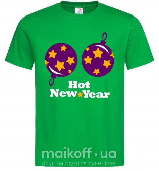 Мужская футболка HOT NEW YEAR чол 3XL Зеленый фото