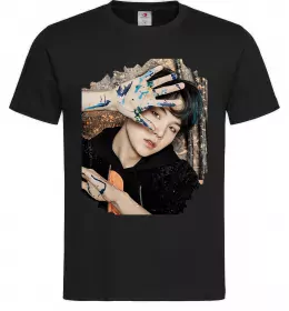 Чоловіча футболка Suga BTS paint C Чорний фото