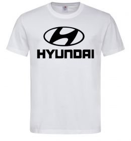 Чоловіча футболка Hyundai logo, колір - білий, розмір - L Чоловіча футболка Hyundai logo, колір - білий, розмір - L