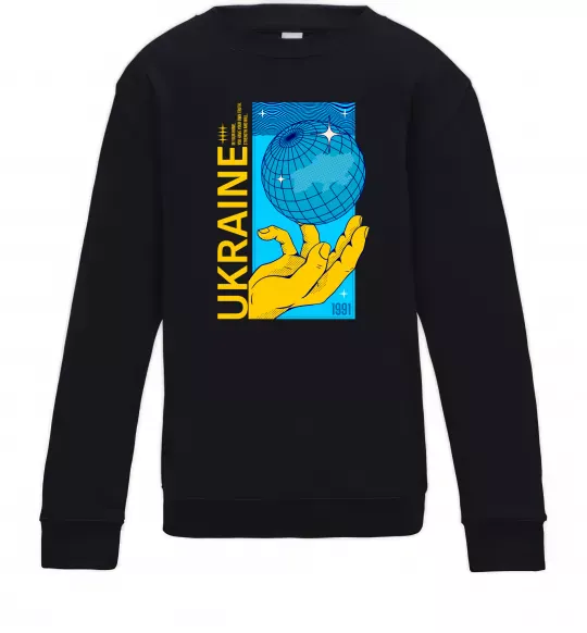 Дитячий світшот ukraine home 1991 Чорний фото