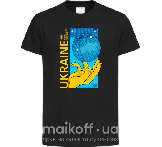 Дитяча футболка ukraine home 1991 Чорний фото