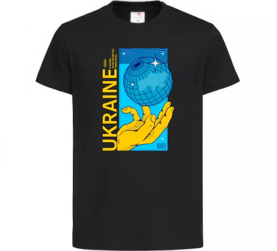 Детская футболка ukraine home 1991 Черный фото