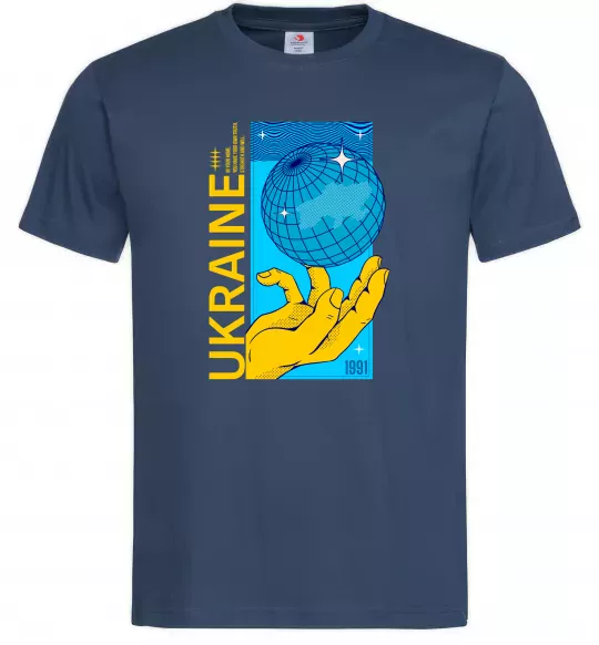 Чоловіча футболка ukraine home 1991 Темно-синій фото