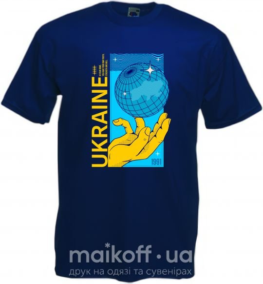 Мужская футболка ukraine home 1991 Глубокий темно-синий фото