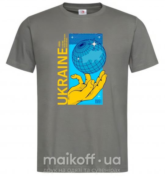 Мужская футболка ukraine home 1991 Графит фото