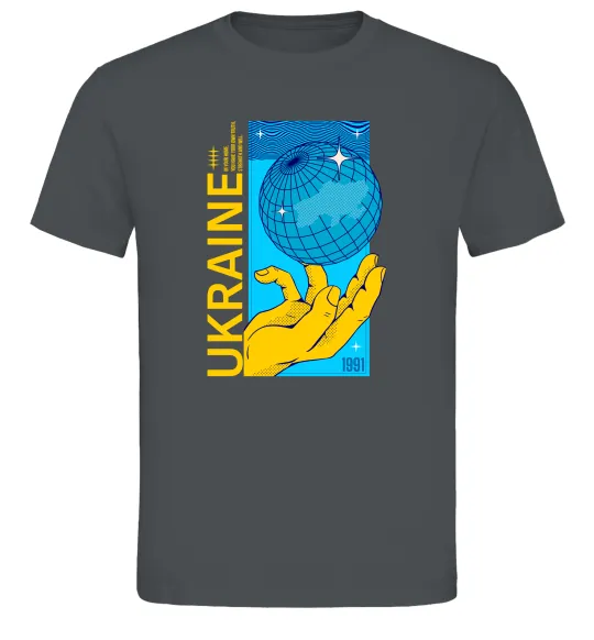 Чоловіча футболка ukraine home 1991 Графіт фото