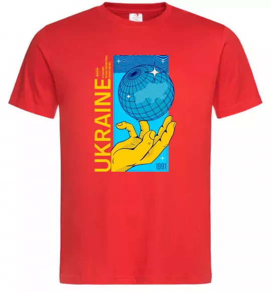 Чоловіча футболка ukraine home 1991 Червоний фото