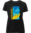 Жіноча преміум футболка ukraine home 1991 Чорний фото