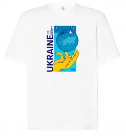 Футболка Оверсайз ukraine home 1991 Белый фото