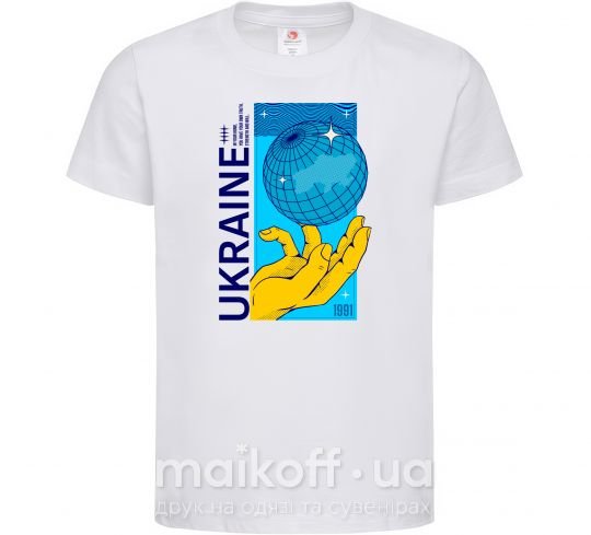 Дитяча футболка ukraine home 1991 Білий фото