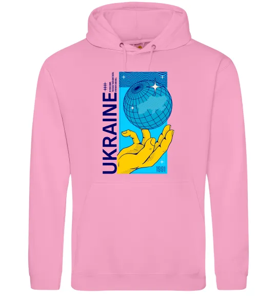 Женская толстовка (худи) ukraine home 1991 Розовый фото