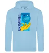 Женская толстовка (худи) ukraine home 1991 Голубой фото