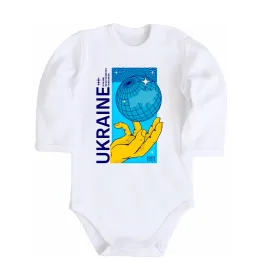 Детский боди ukraine home 1991 Белый фото