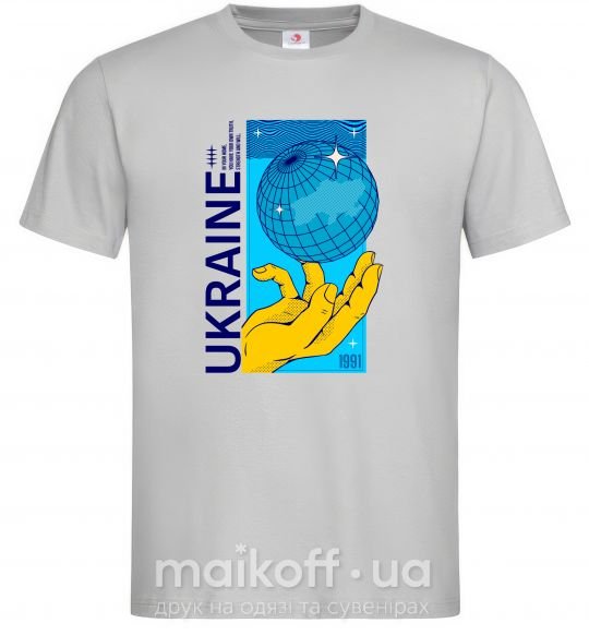 Мужская футболка ukraine home 1991 Серый фото