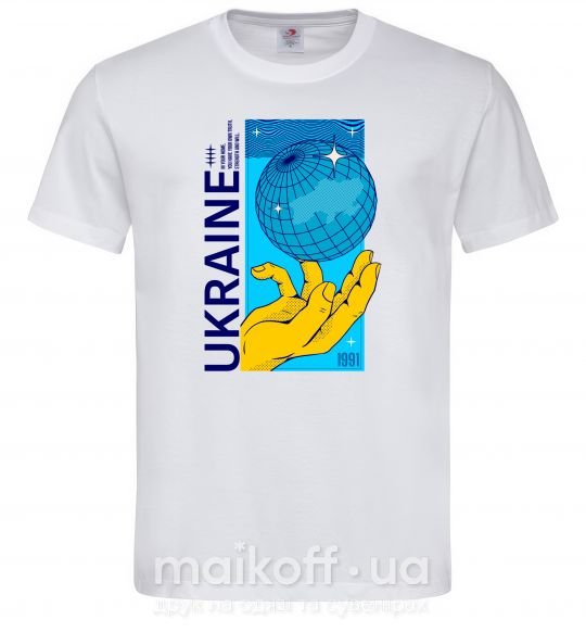 Чоловіча футболка ukraine home 1991 Білий фото
