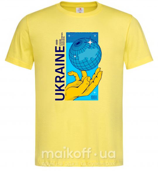 Мужская футболка ukraine home 1991 Лимонный фото