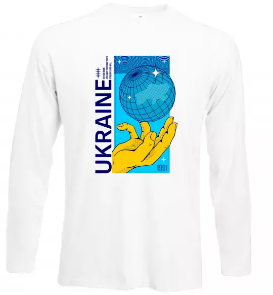 Лонгслів ukraine home 1991 Білий фото