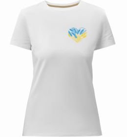 Жіноча преміум футболка серце з колосками Вишивка