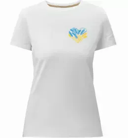 Женская премиум футболка Життя переможе смерть ВИШИВКА Белый фото