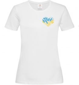 Жіноча футболка серце з колосками Вишивка