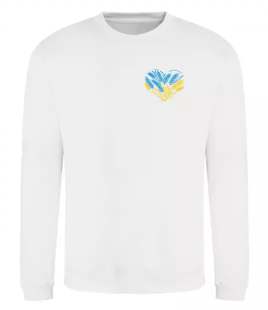 Свитшот серце з колосками Вишивка Белый фото