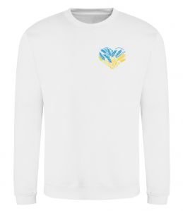 Свитшот серце з колосками Вишивка