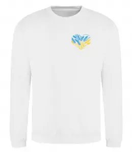 Свитшот серце з колосками Вишивка Белый фото