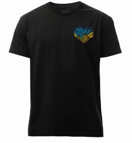 Мужская премиум футболка серце з колосками Вишивка