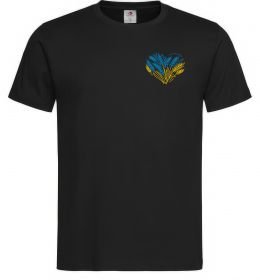 Чоловіча футболка серце з колосками Вишивка Чоловіча футболка серце з колосками Вишивка