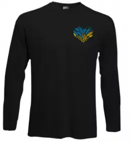 Лонгслів Ластівка жовта парні ВИШИВКА Чорний фото