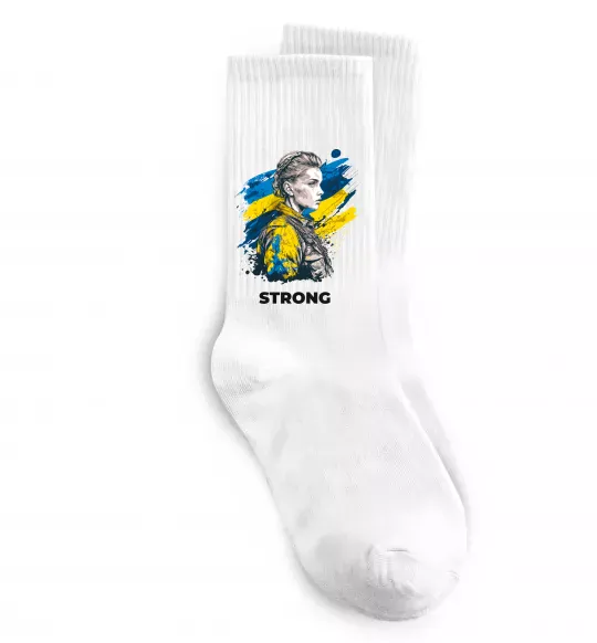 Носки Ukraine strong Белый фото