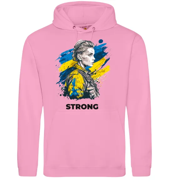 Мужская толстовка (худи) Ukraine strong Розовый фото