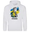 Чоловіча толстовка (худі) Ukraine strong Сірий меланж фото